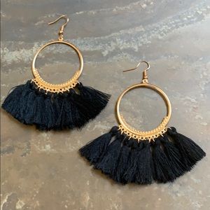 New Black & Gold Candy Did It!  Tassel Earrings